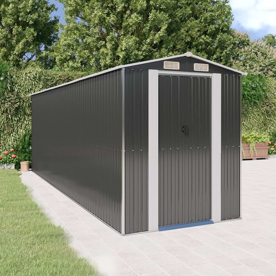 jardinite Grand Abri de Jardin en Acier Galvanisé - Stockage Extérieur Spacieux et Pratique