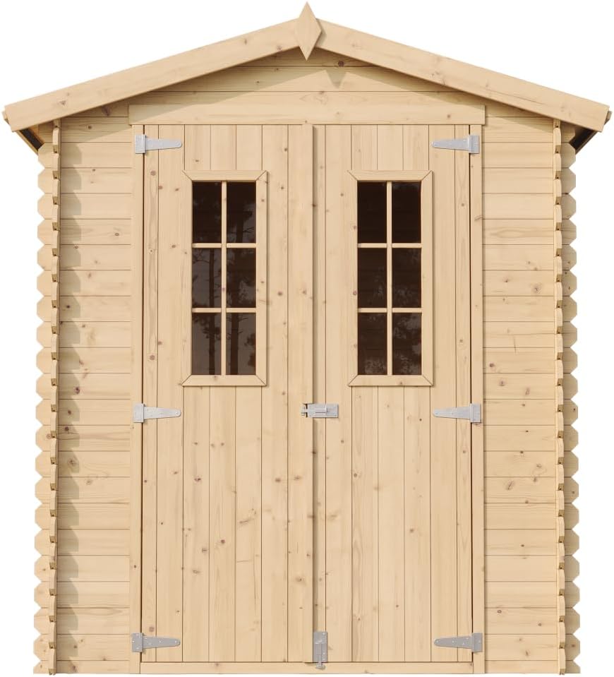 Abri de Jardin en Bois - Stockage extérieur I186xL196xH218 cm/ 2,82 m2 Petit abri à Outils, Local à vélos - jardinite M320C