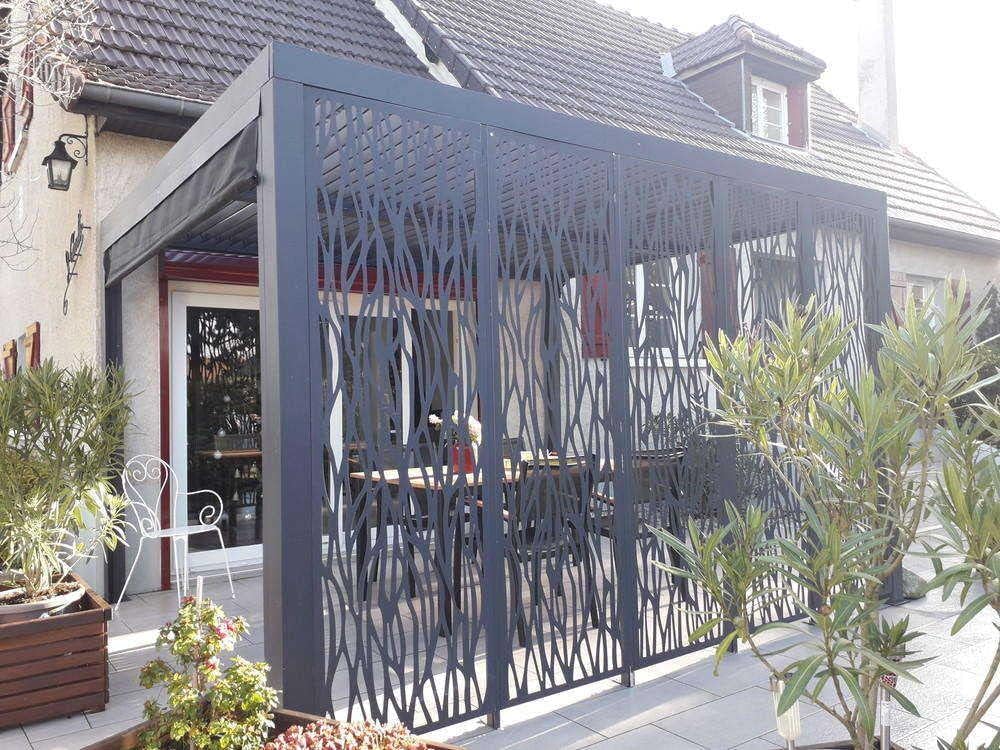 Pergola bioclimatique aluminium gris 10.80m², lames orientables PER36M30RBI