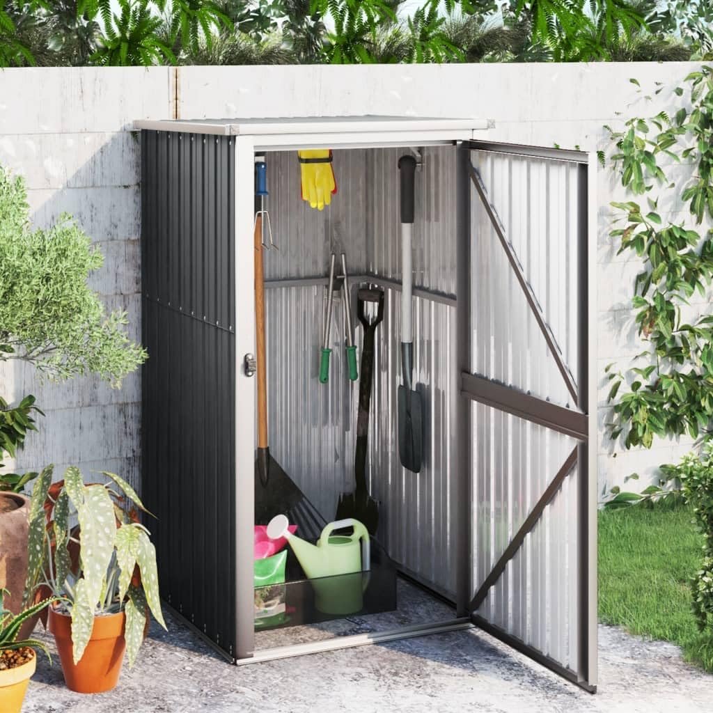 Abri à Outils de Jardin Anthracite 88x89x161 cm Acier galvanisé, Maison & Jardin, Pelouses & Jardins, Vie en extérieur, Structures extérieures, Cabanes & abris de Jardin, Anthracite, (Poids 20.45KG)