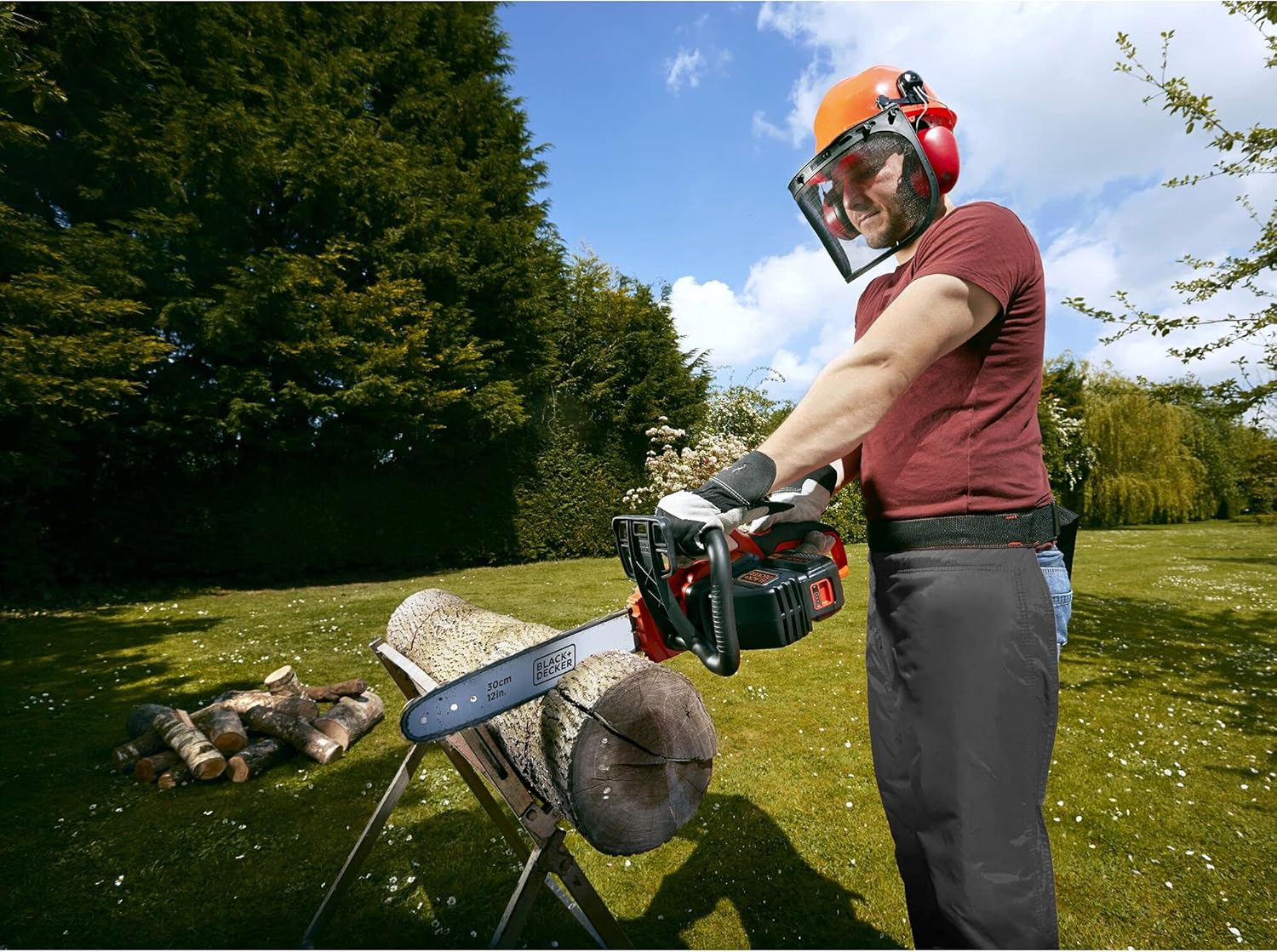 jardinite - Tronçonneuse 36V 30cm, batterie 2Ah, lubrification auto, tendeur sans outil - GKC3630L20-QW