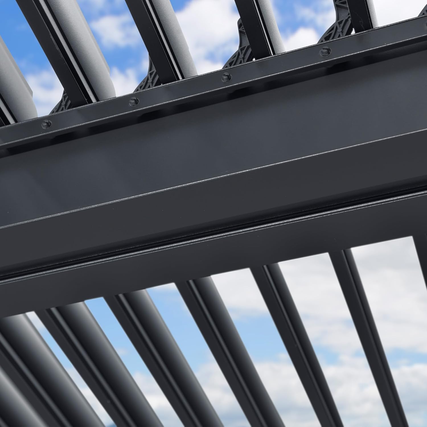 jardinite - pergola bioclimatique - 6x4,24m aluminium, lames indépendantes