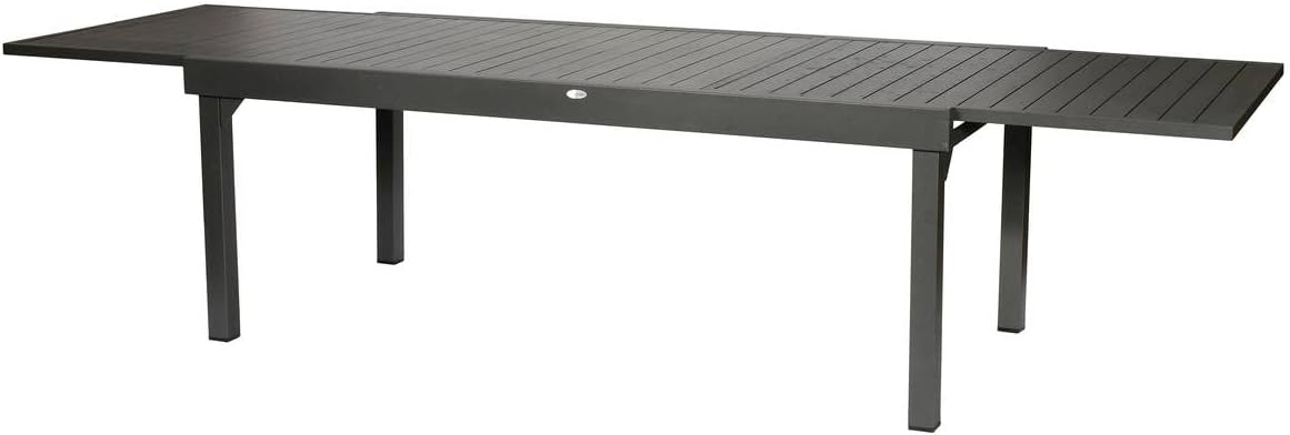 jardinite - Piazza - 230/340x100 cm - table extensible 12 places, aluminium antirouille