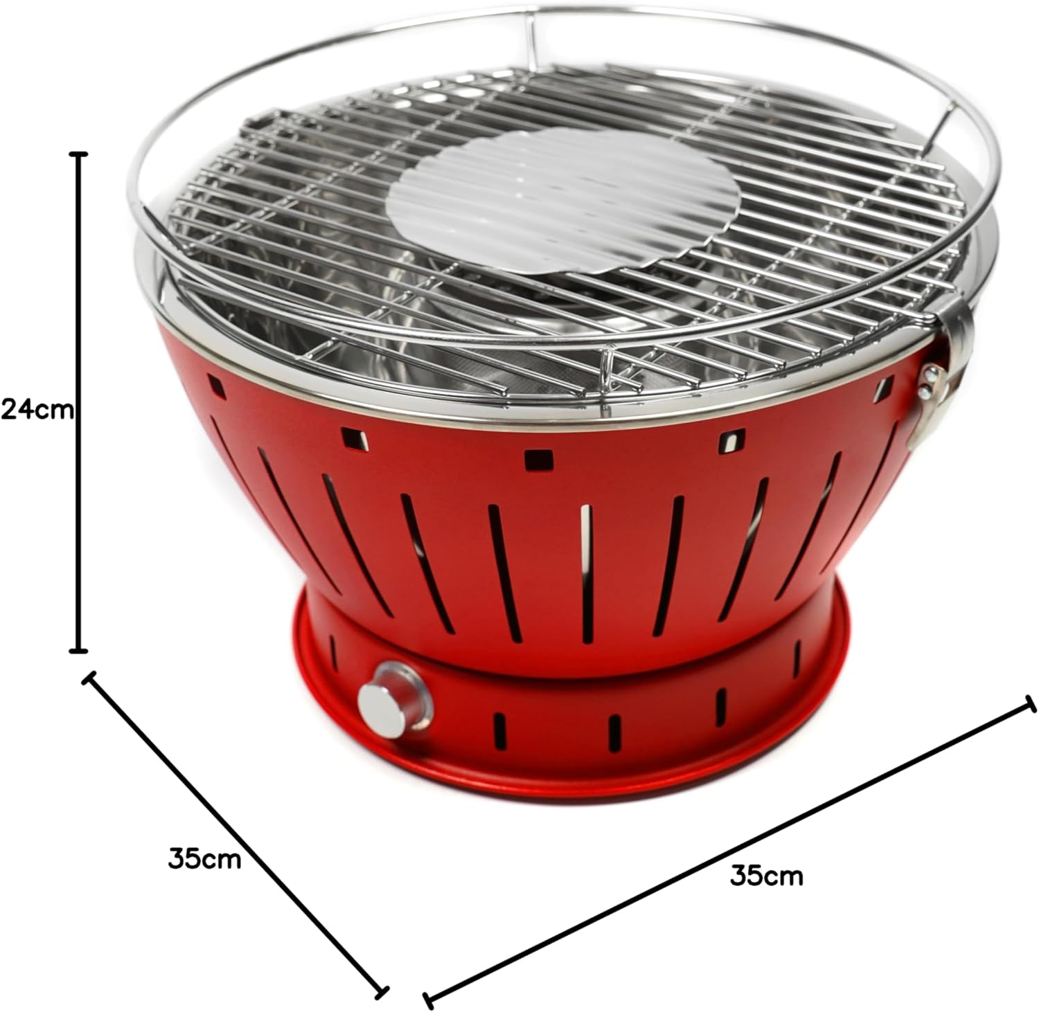 jardinite - Barbecue portable 35cm - charbon - sans fumée