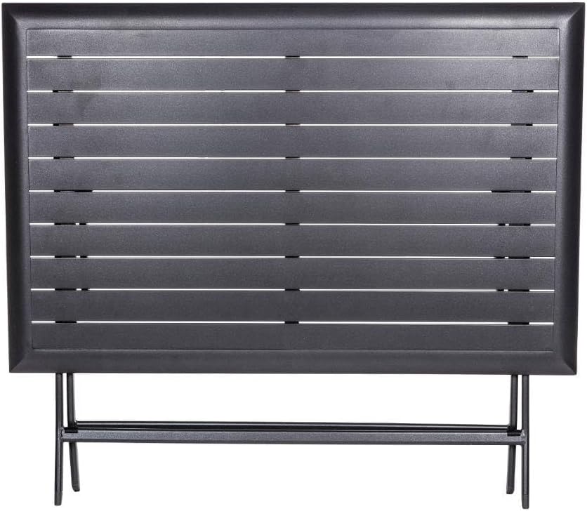 jardinite - Azua - table pliante 4 places, alu époxy gris graphite