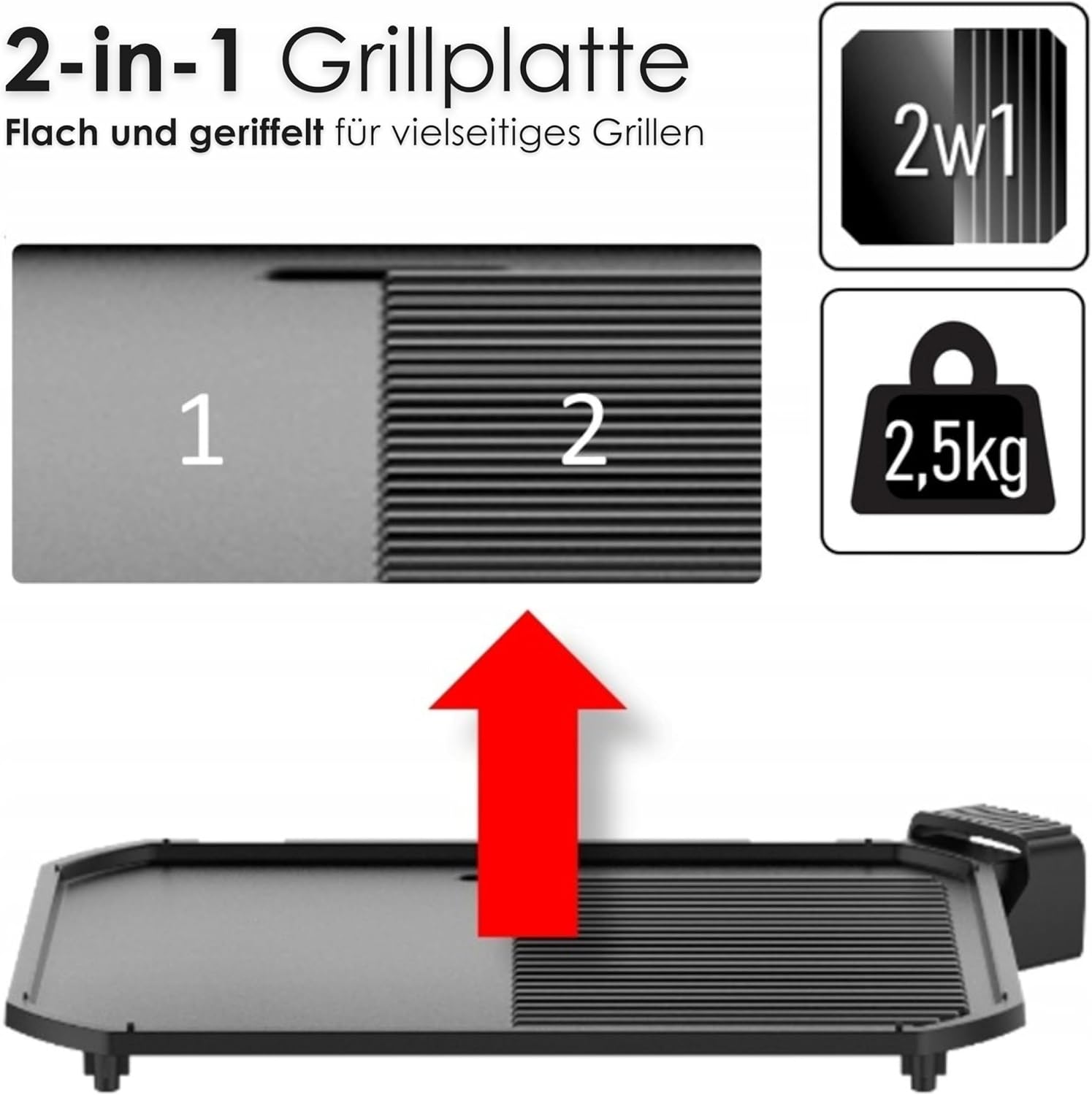 Barbecue électrique - 2 en 1 sur pied 3050W - grande surface, régulateur