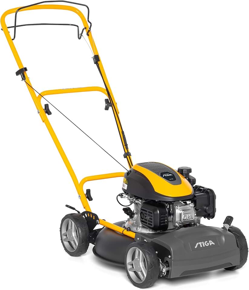 jardinite Multiclip 47 S Tondeuse à Essence, Tondeuse à Gazon broyeuse automotrice avec Moteur 123 CC, Plateau de Coupe 45 cm, 5 tondeuses Thermiques, Guidon Ergonomique Rabattable.