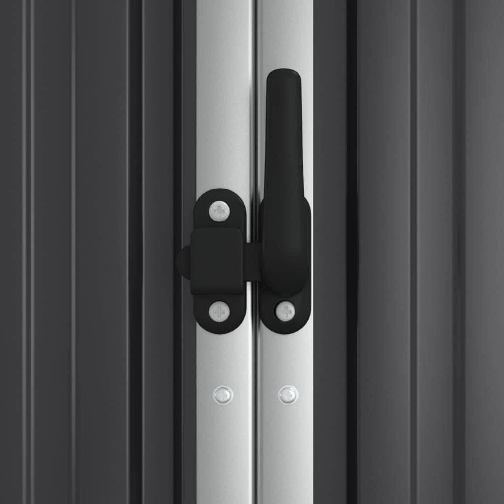 Abri de jardin - acier galvanisé anthracite - 225x89x161 cm, robuste, étanche