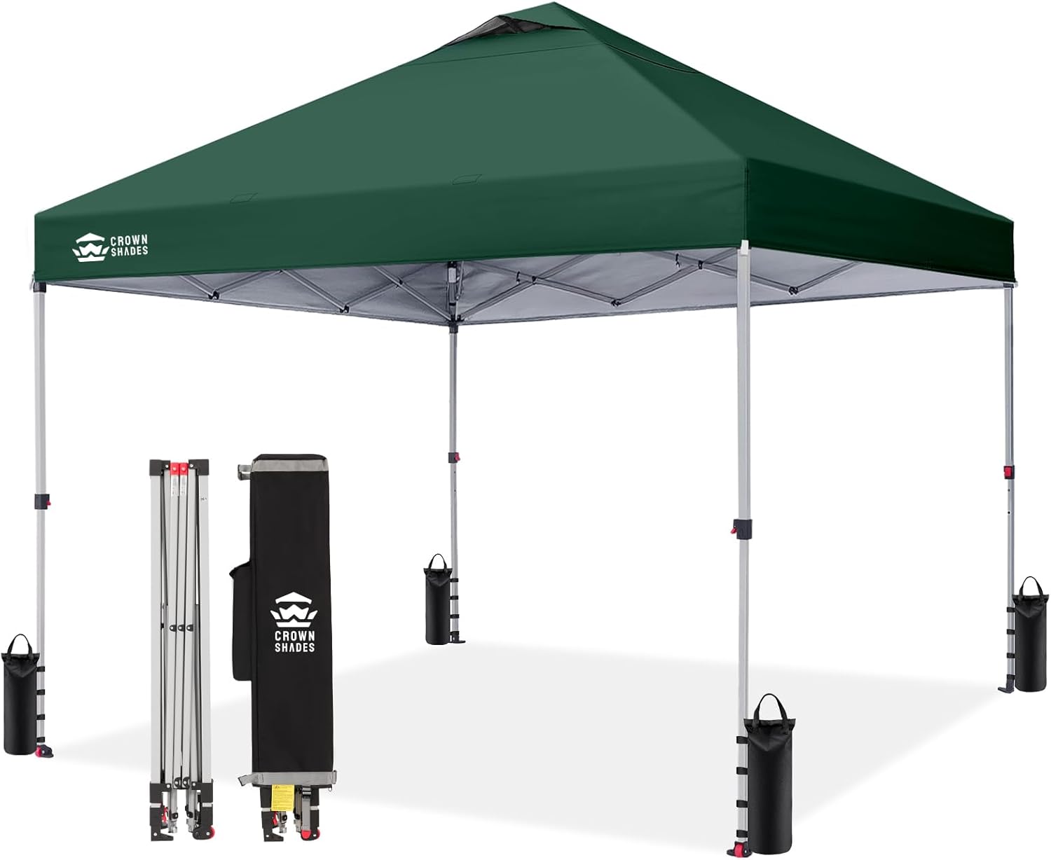 jardinite - tonnelle pliante - 3x3m - imperméable, UPF 50+, vert, sac