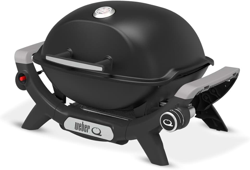 jardinite - Q 1100N - compact et léger - grille fonte, allumage électronique, noir