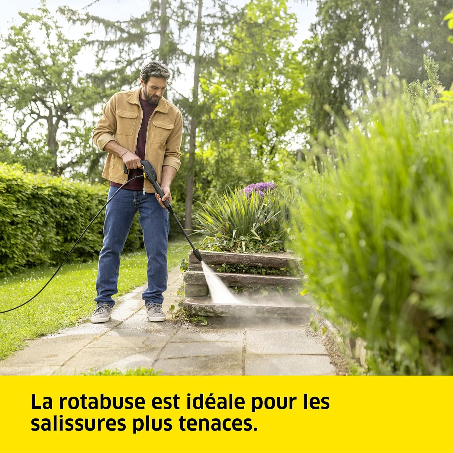 jardinite Nettoyeur Haute Pression K 4 Classic Home, Pression : Max. 130 Bar, Débit : 420 l/h, Surface : 30 m²/h, Filtre à Eau, Poids : 4,6kg, Pistolet Haute Pression, Rotabuse, Lance, Home Kit