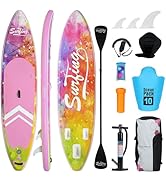 jardinite Paddle Gonflable Adulte 320/335cm, Planche de Stand up Paddle Gonflable 2 Personnes, Si...