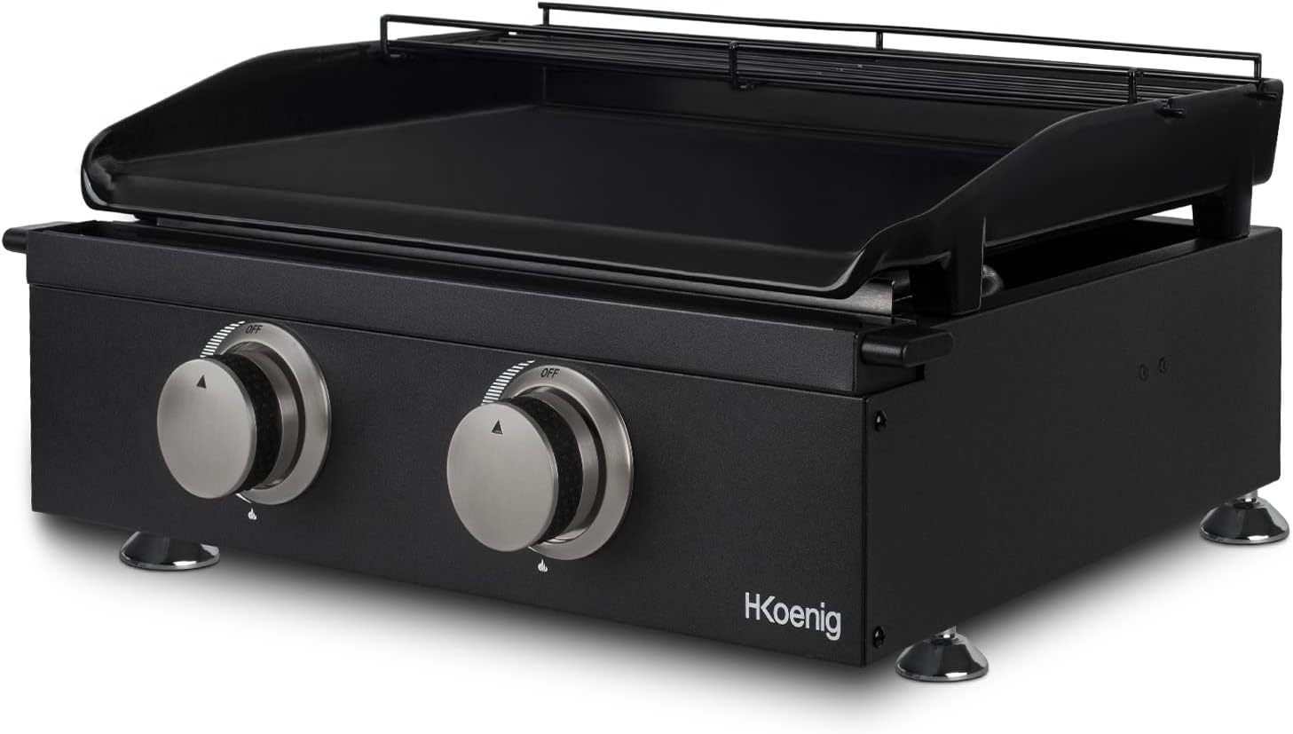 jardinite - plancha gaz 2 brûleurs - acier inox, fonte, jusqu'à 350°C - PLX1022