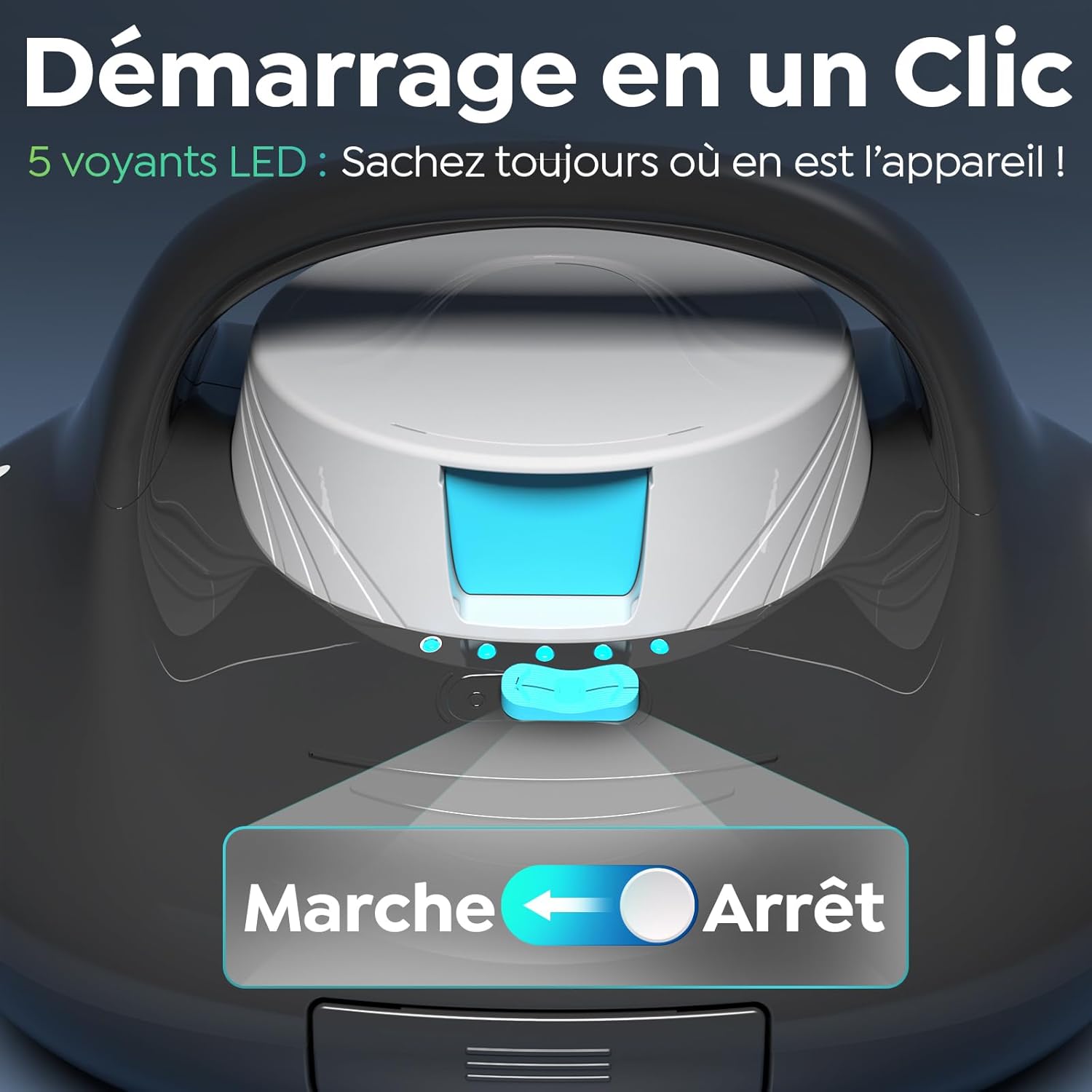 Pleco - Se Robot Piscine - 130 min, charge rapide, double moteur - nettoyage sans fil