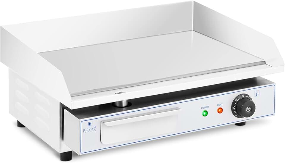 jardinite - Plancha Électrique Lisse Inox 55x35 cm 3000W Restaurant