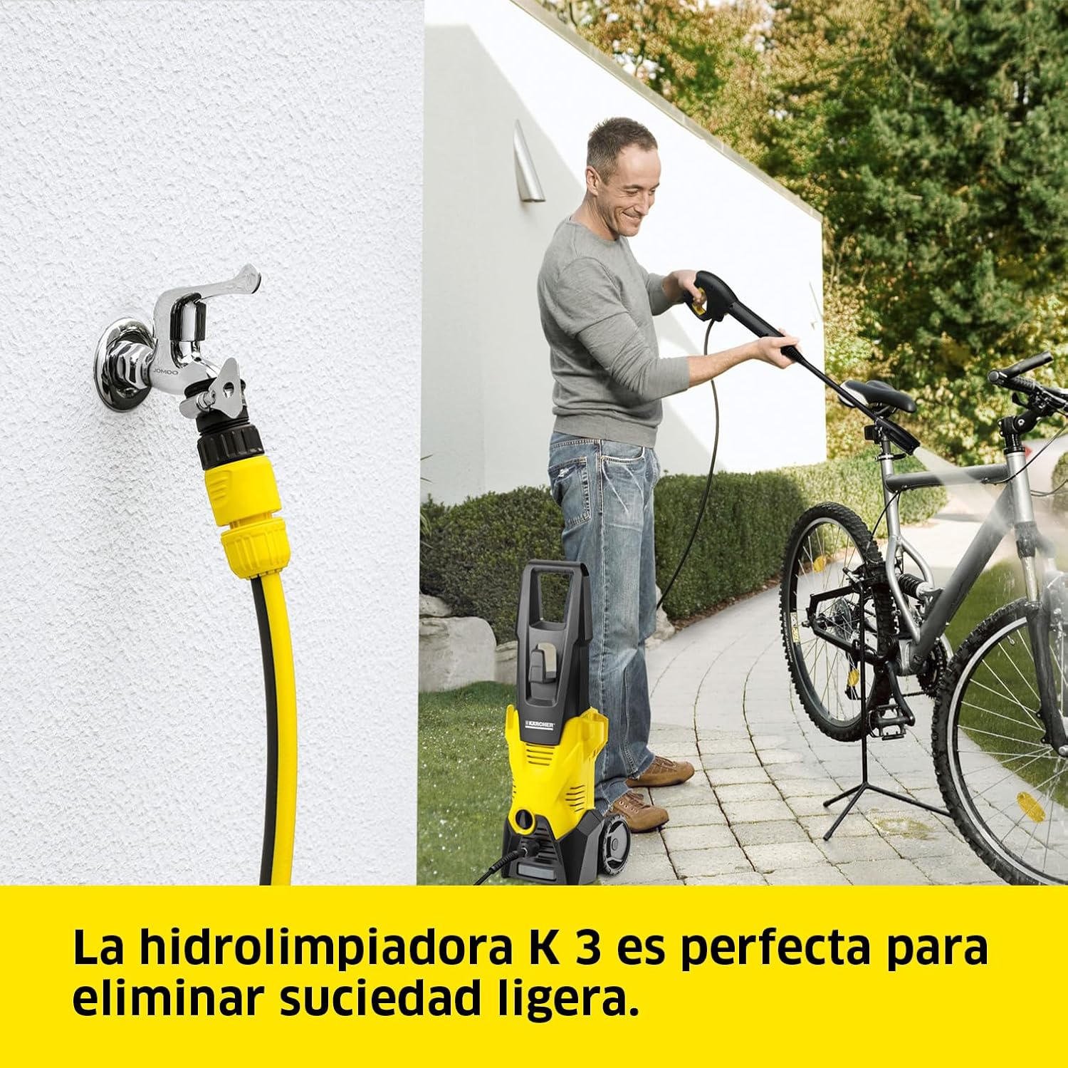 jardinite - K 3 - 25 m²/h, 120 bars, débit 380 l/h - pistolet & accessoires