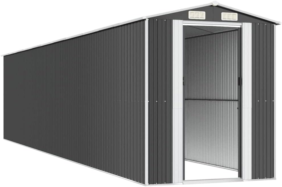 Abri de Jardin Anthracite - acier galvanisé - 192x938x223 cm - 3147458