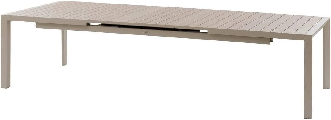 jardinite - Evasion Argile - table extensible 14 places - aluminium bois antirouille, rallonge