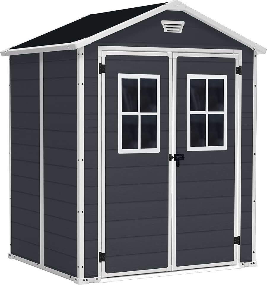 jardinite - Abri de jardin Premium, résine, 185x152x226 cm, anthracite - 12-938205