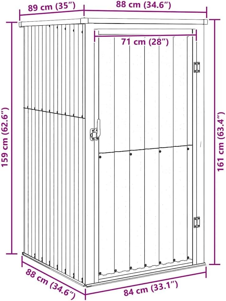 Abri de jardin vert - 88x89x161cm - acier galvanisé, compact, 20kg