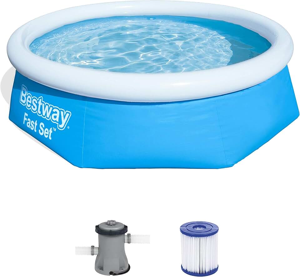 jardinite Kit de piscine Bleu 244 x 244 x 66 cm 2300 L 57268