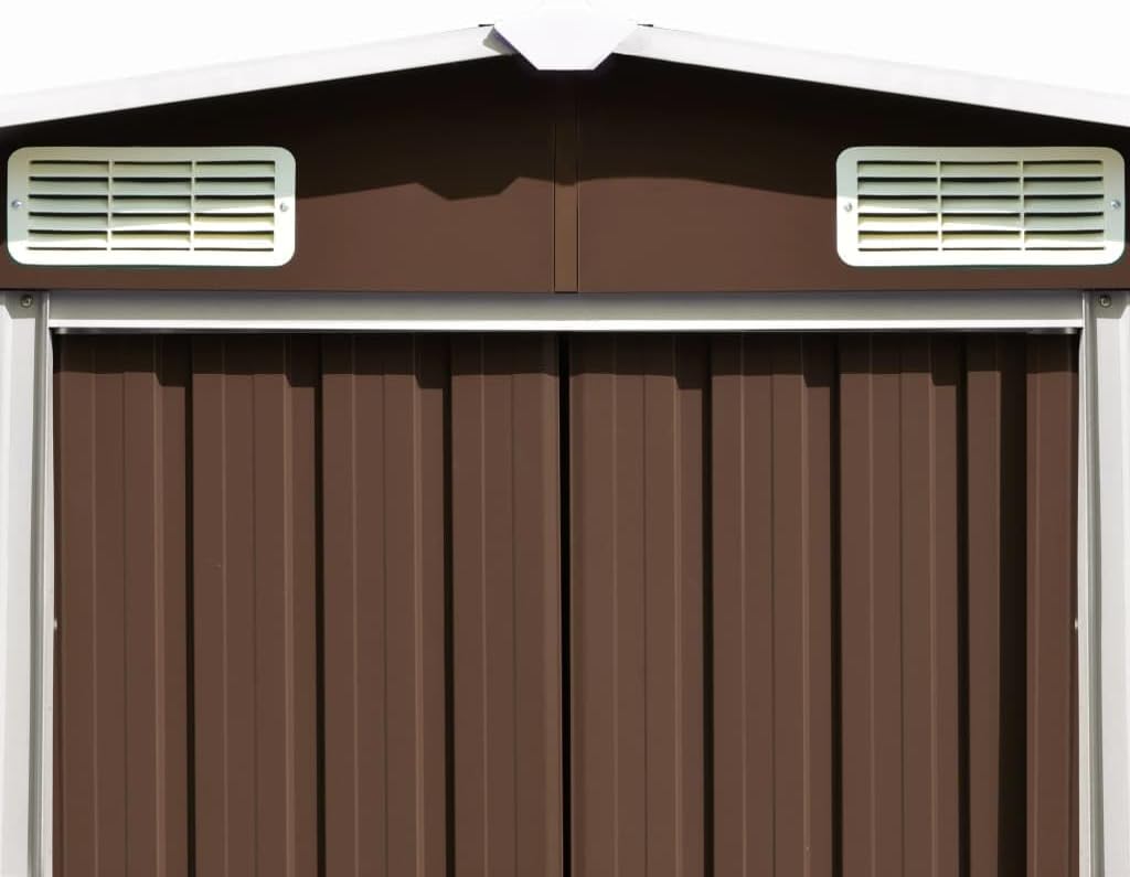 jardinite Abri de Jardin 257x489x181 cm Métal Marron,Maison & Jardin, Pelouses & Jardins, Vie en extérieur, Structures extérieures, Cabanes & abris de Jardin, Brun (Poids 105.6KG)