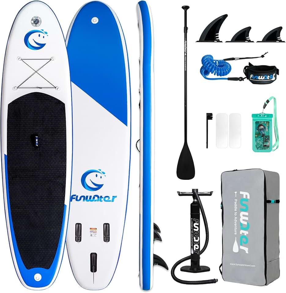 jardinite Planche Sup Gonflable Tous Niveaux Idéale Débutants et Famille Plateforme Anti Dérapante EVA Pack Complet avec Pagaie Réglable Pompe et Accessoires