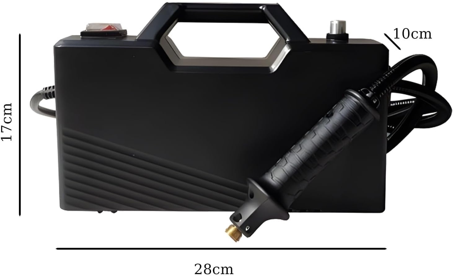 Nettoyeur vapeur haute pression - portable 3200W, 9,5 bars, chauffe rapide, 2 brosses, poignée réglable, 6 niveaux