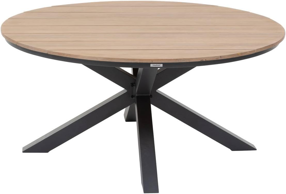 jardinite - Oriengo - 4 places, ronde, aluminium epoxy/acacia
