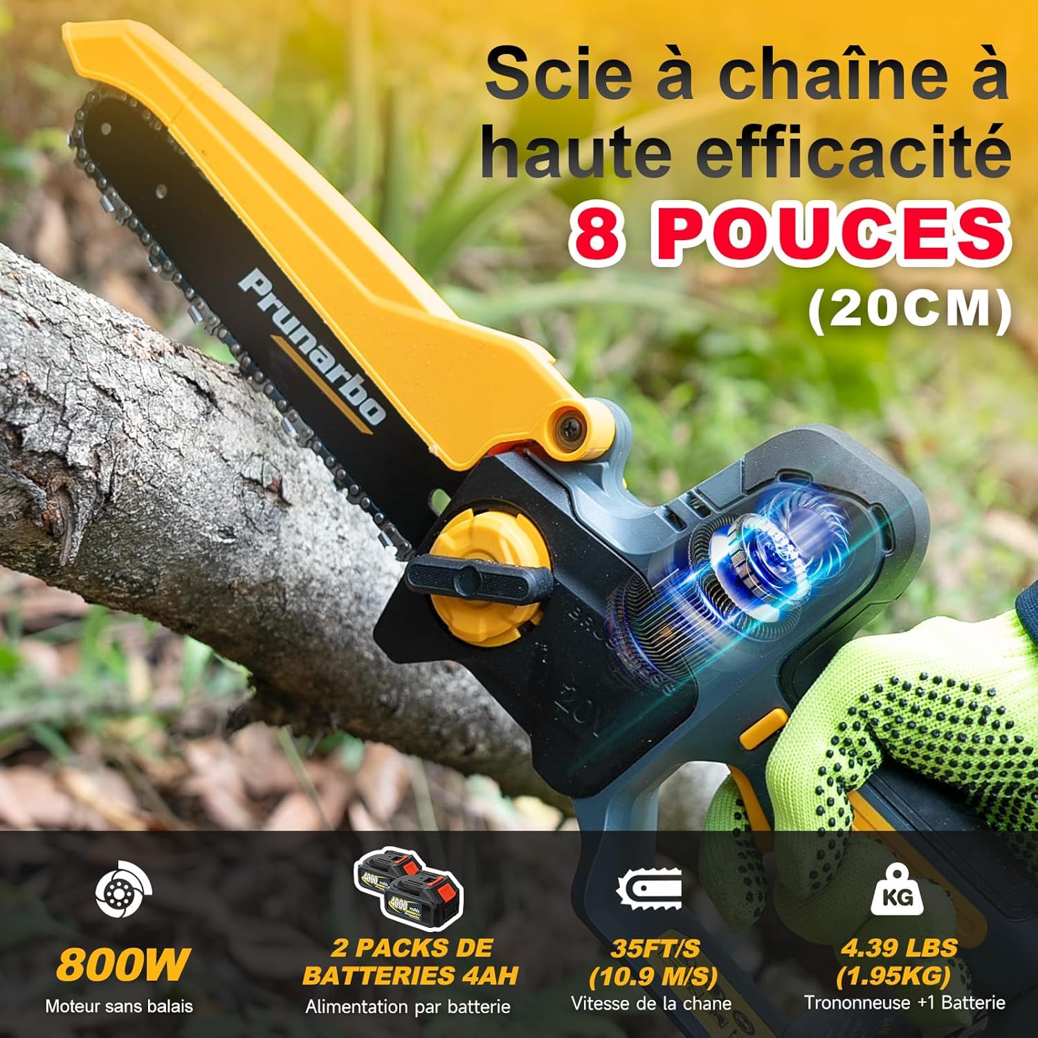 Mini tronçonneuse sur perche - 8