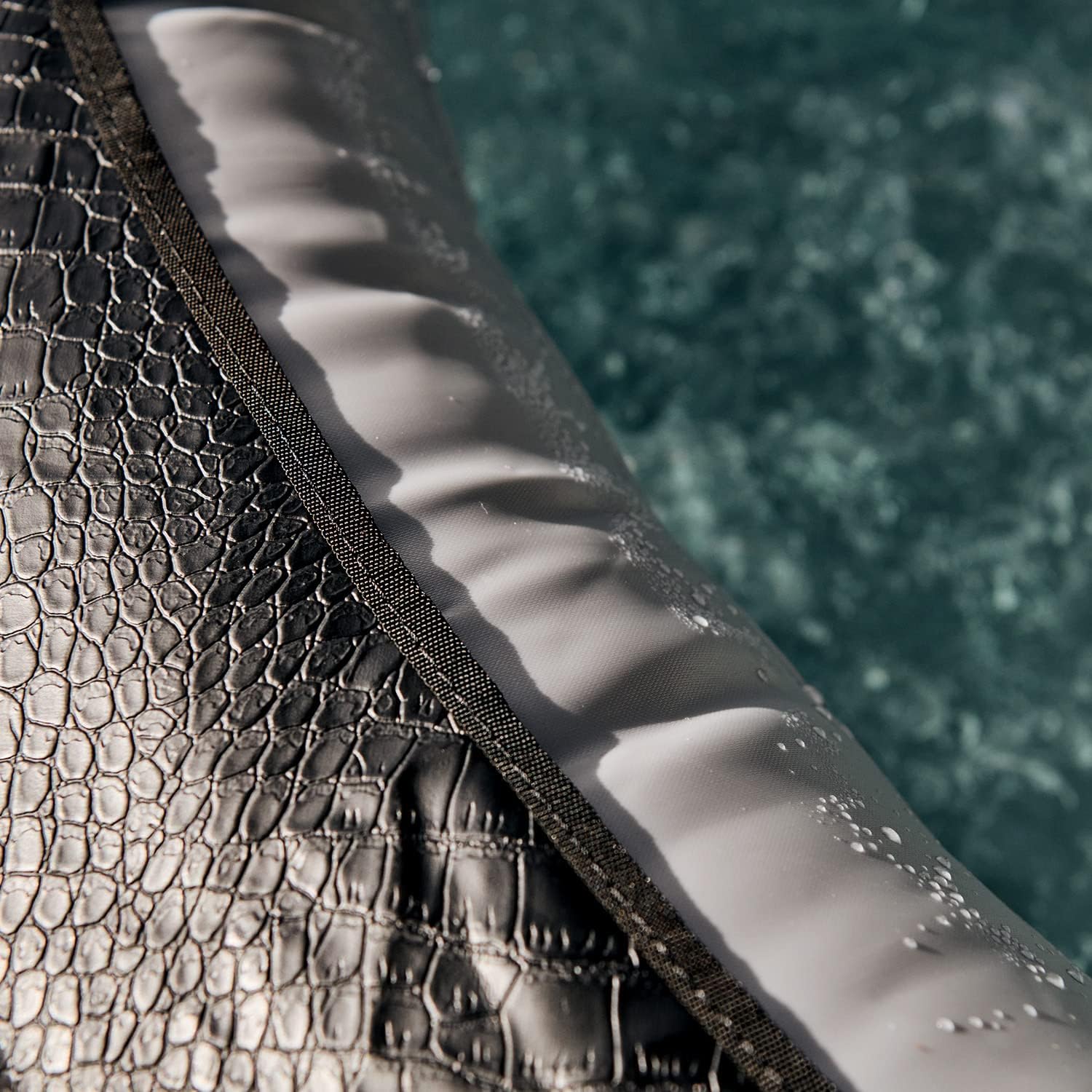 Netspa - spa gonflable XL familial - 195x70 cm - mousse 8 cm, effet croco - SP-BOA155B