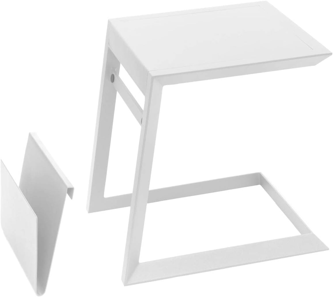 jardinite - table d'appoint Allure - 50x50 cm - acier blanc