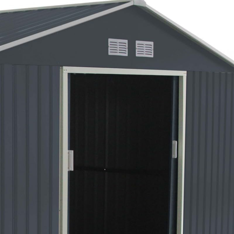 Abri de jardin acier galvanisé - 13m², parois 175cm, fenêtre, kit ancrage