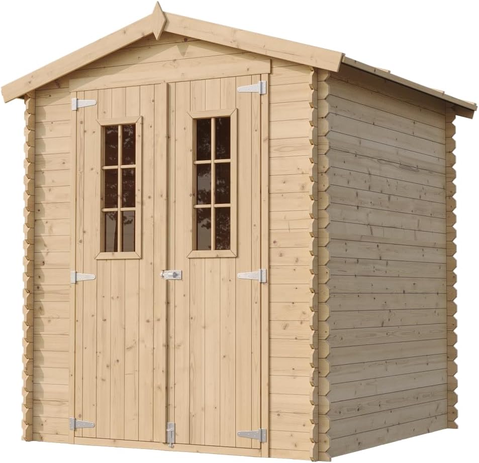 Abri de Jardin en Bois - Stockage extérieur I186xL196xH218 cm/ 2,82 m2 Petit abri à Outils, Local à vélos - jardinite M320C
