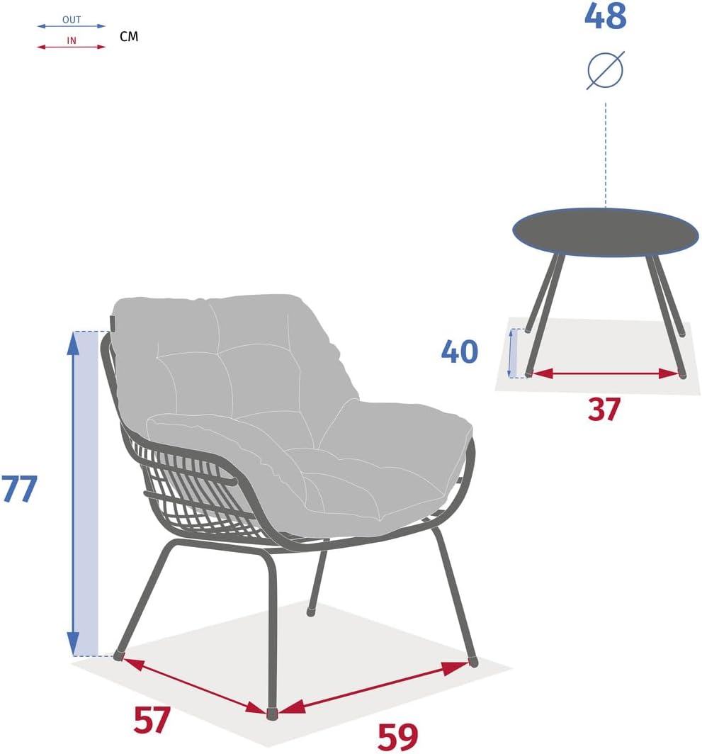 jardinite - Paopao Duo - acier époxy blanc 2 places - compact et élégant