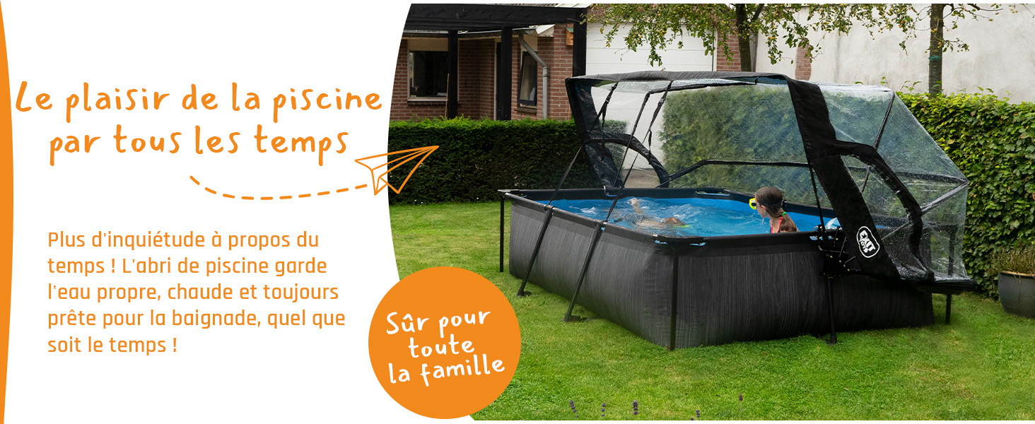 Piscine EXIT Rectangulaire avec dôme