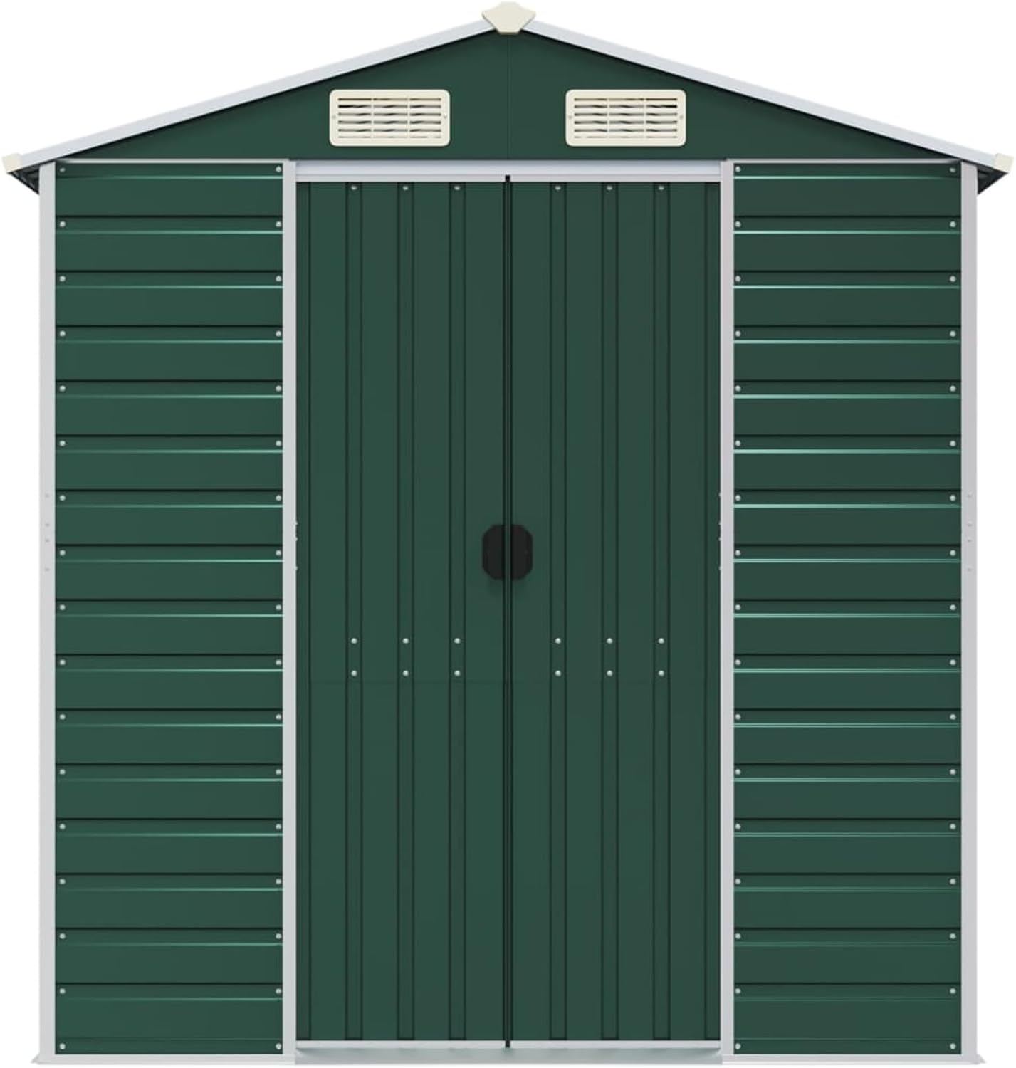 Abri de Jardin Vert 191x555x198 cm Acier galvanisé,Abris De Jardin,Abri De Stockage pour Jardin,Abri D'Outils De Jardin