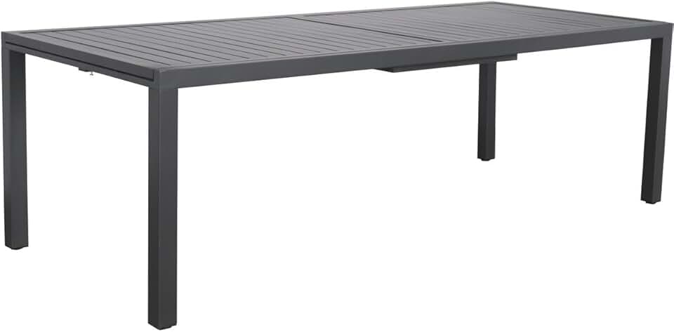 Salou - Table de jardin extensible - 240/300x100x75 cm - métal gris