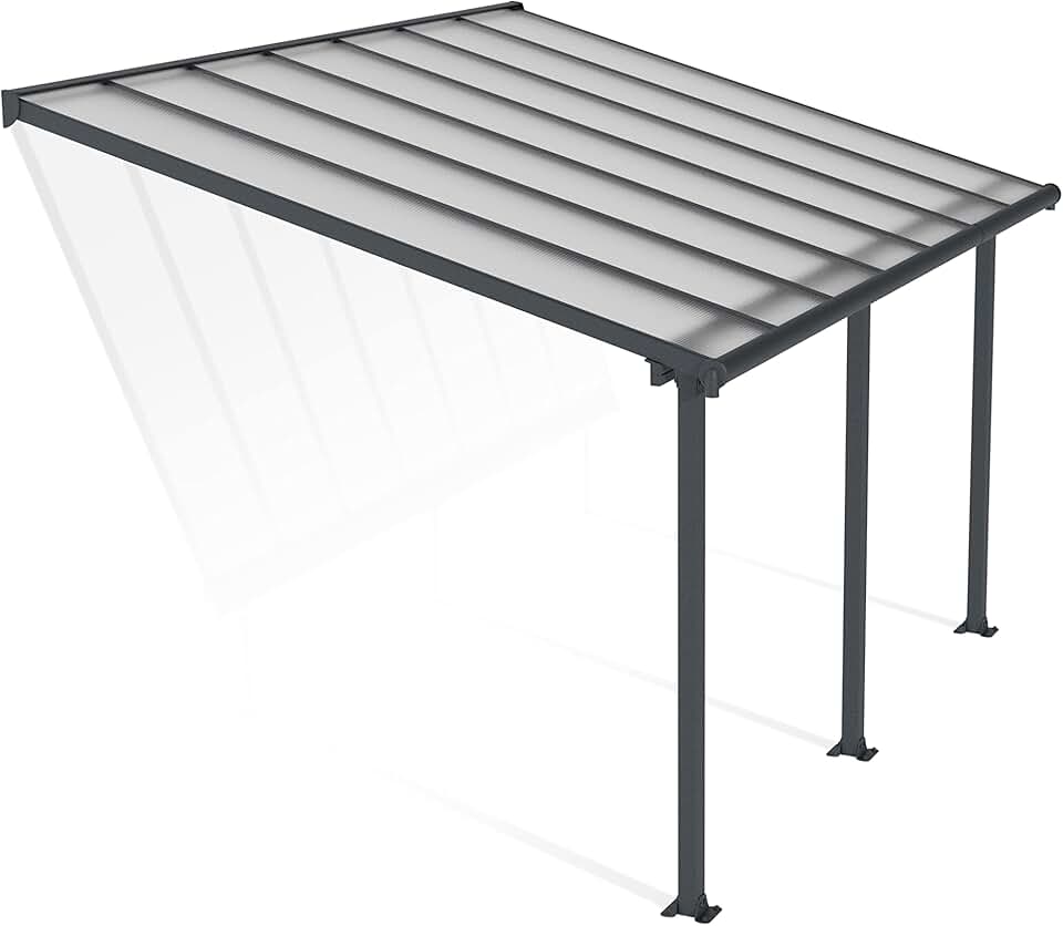 jardinite by jardinite - Olympia - 12.8m² - aluminium & polycarbonate, terrasse élégante, gris