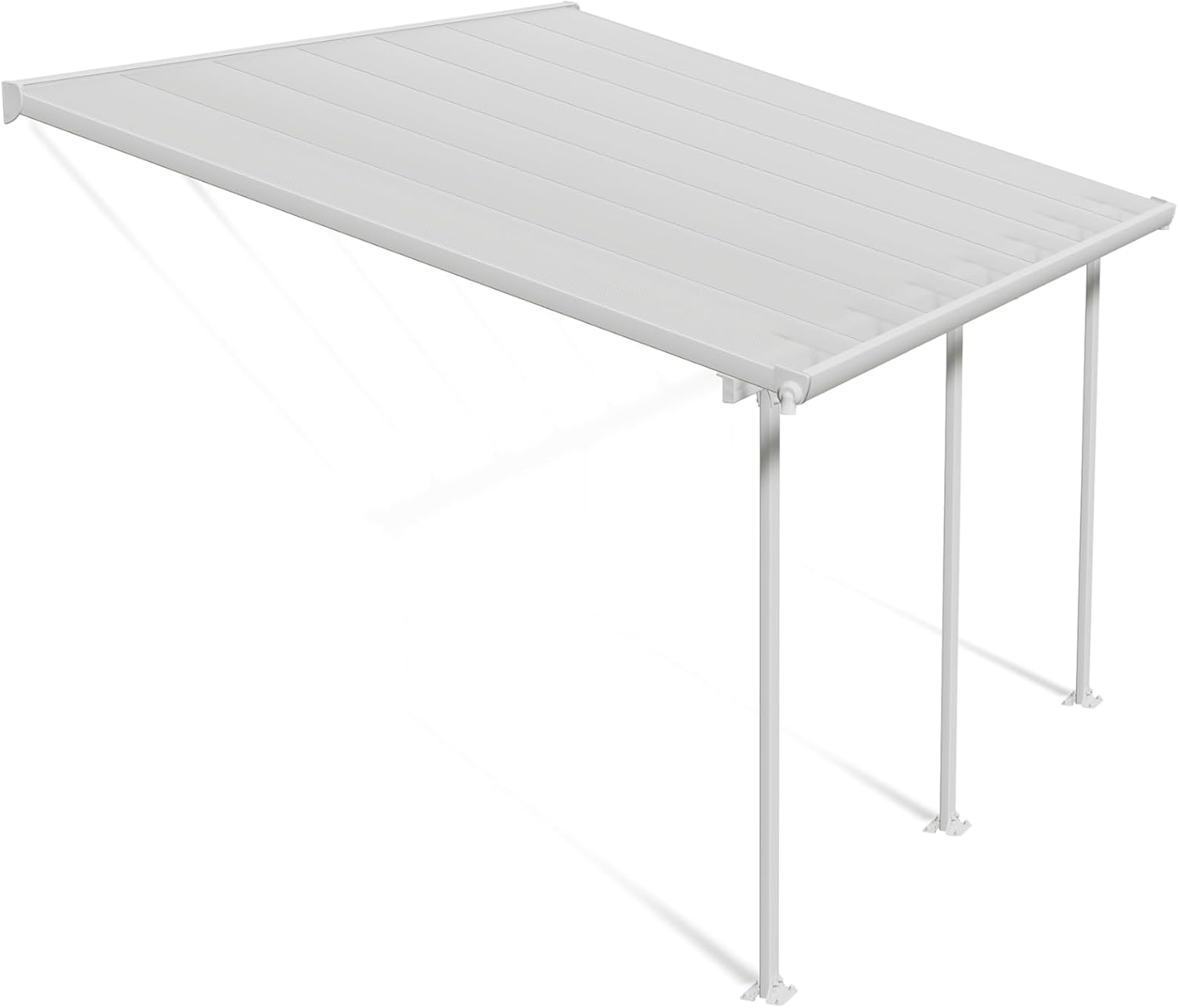 Chalet et jardin - Toit terrasse Aurore aluminium, 3 x 4.25 m, blanc - 701692