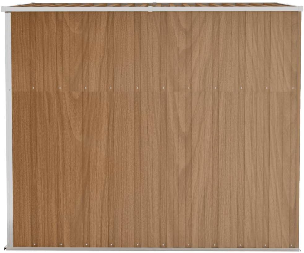 jardinite Abri de Jardin Mural Marron 118x194x178 cm Acier galvanisé, Maison & Jardin, Pelouses & Jardins, Vie en extérieur, Structures extérieures, Cabanes & abris de Jardin, Brun, (Poids 31.54KG)