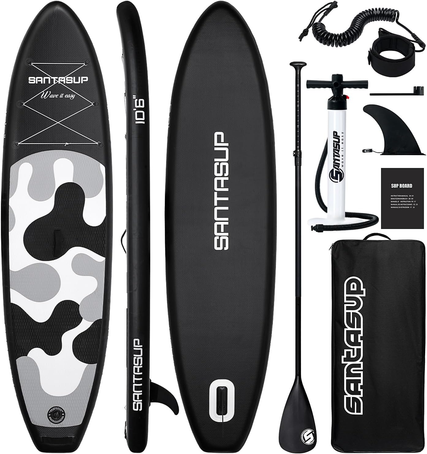 Stand Up Paddle gonflable - EVA antidérapant - 10'6