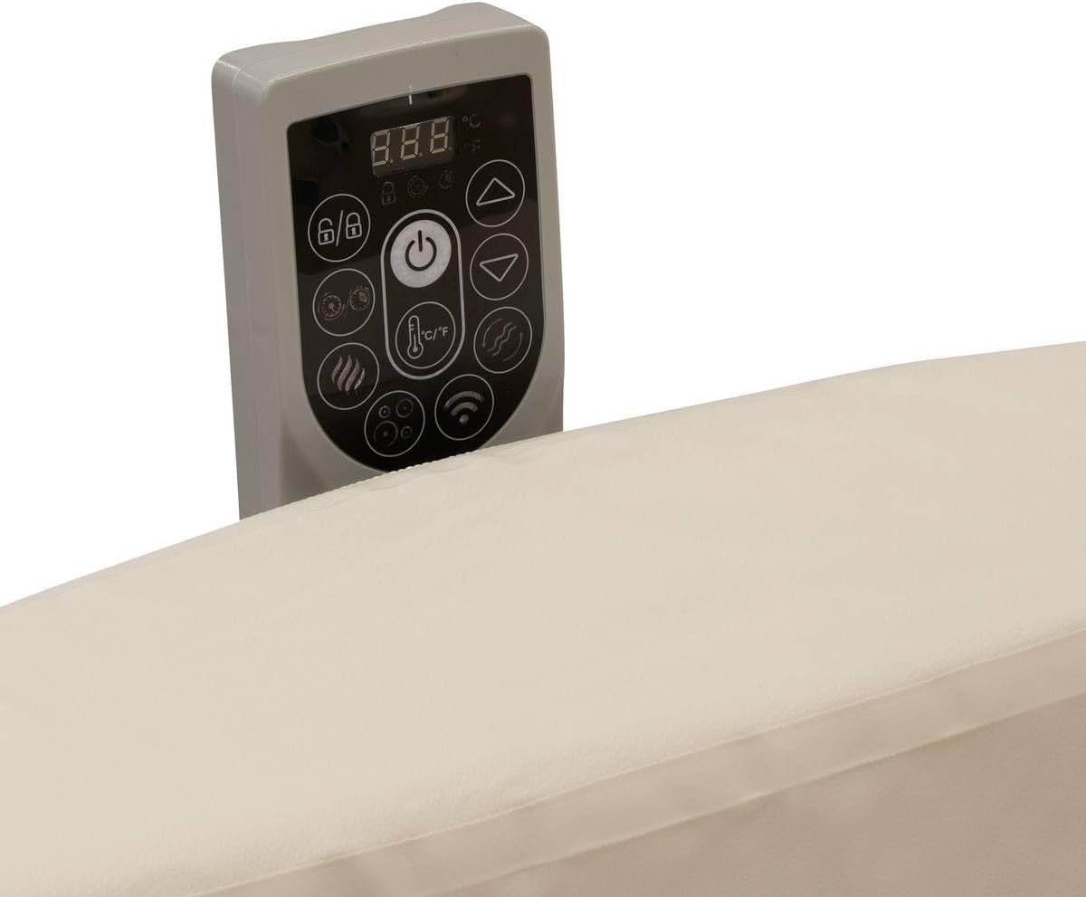 jardinite - Spa Nordik Ø190 cm - 5-7 pers, 180 jets, WiFi connecté, effet bois