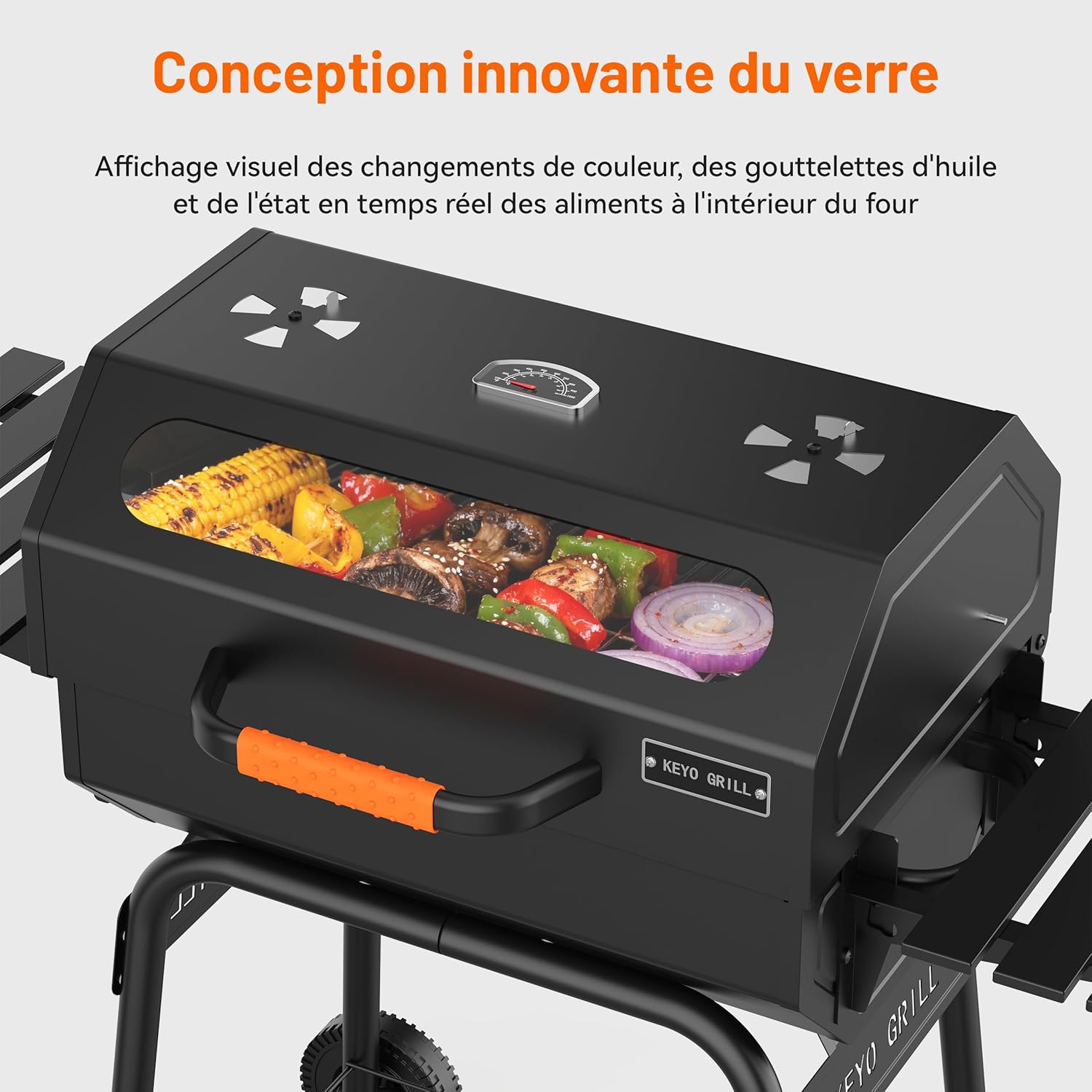 jardinite 23 pouces barbecue pentagonal, chromé, 469 Sq In-23 Pouces