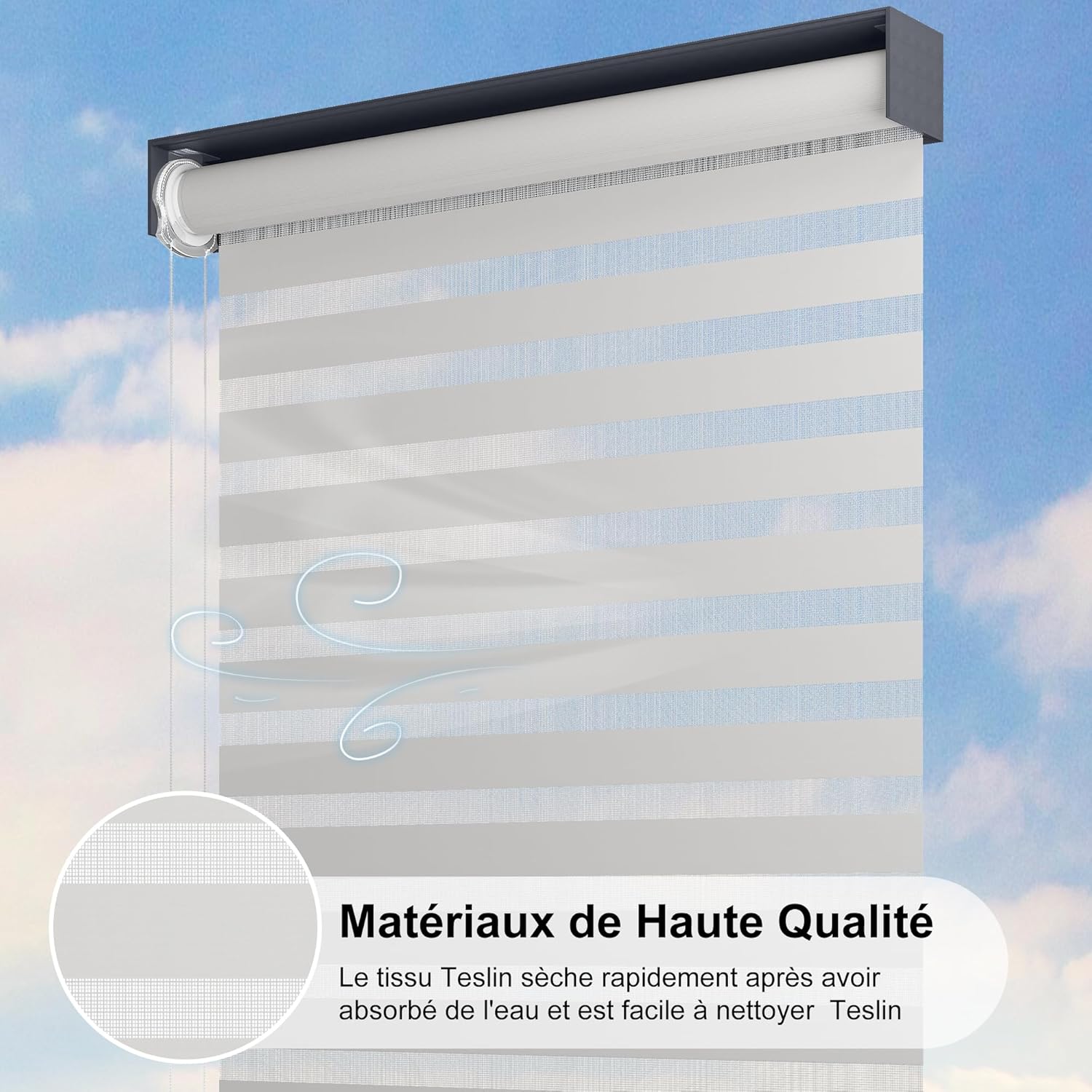 jardinite - pergola bioclimatique - 4,8x3,68m - aluminium, stores, lames orientables