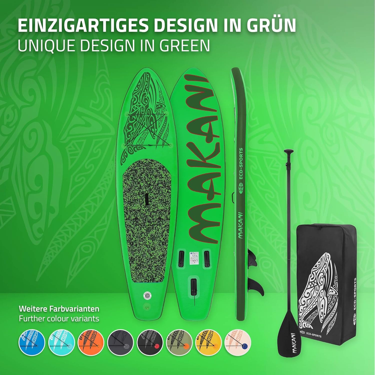 jardinite - planche stand up paddle - 305/308/320/380 cm - PVC, jusqu'à 150 kg, 10/15 cm d'épaisseur
