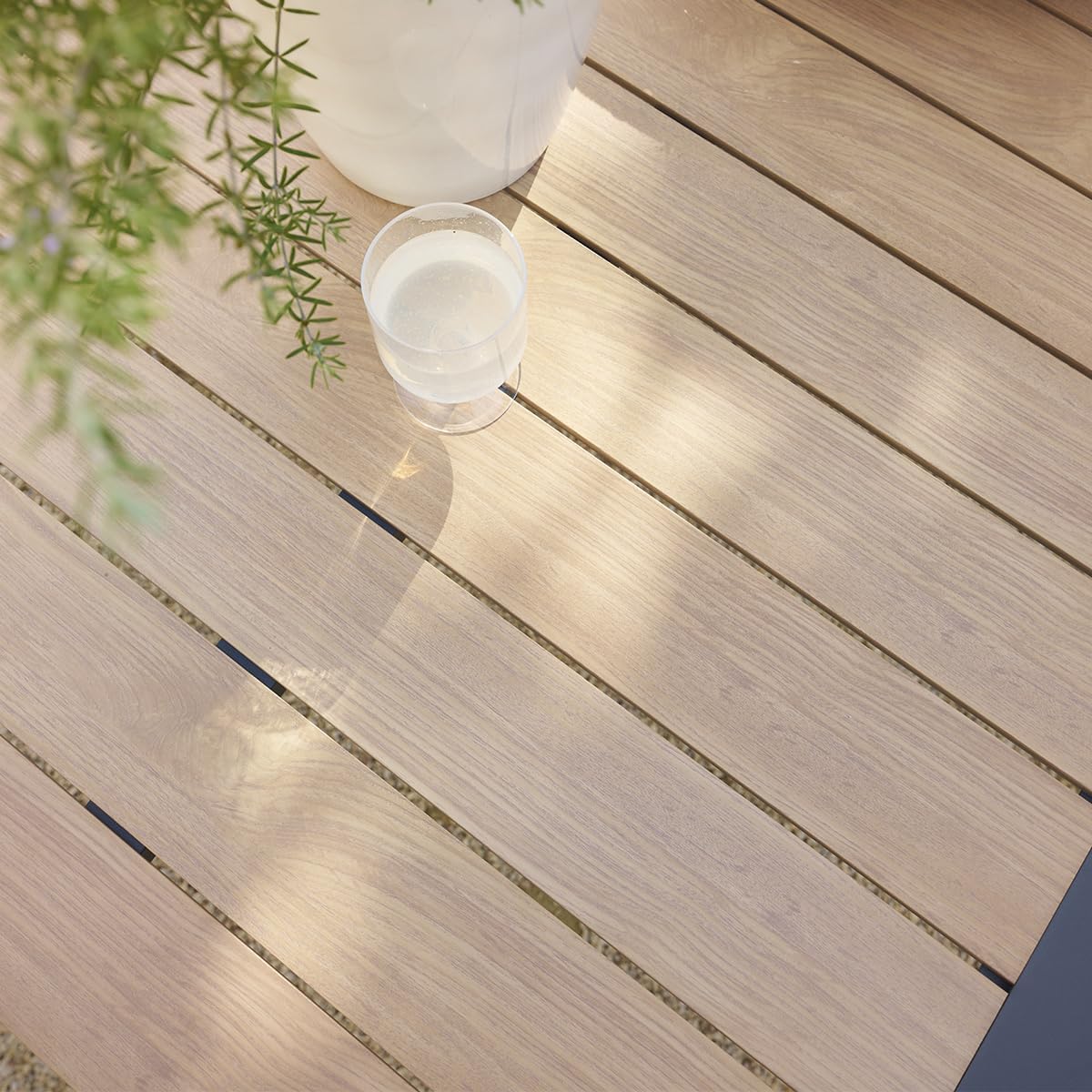jardinite - Evasion - table de jardin 12 places aluminium effet bois