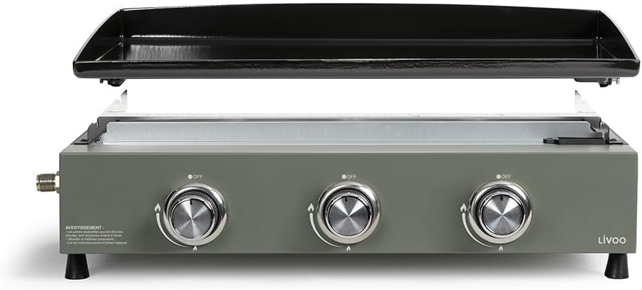 Plancha gaz 3 brûleurs - Surface cuisson XL - Allumage rapide - DOC324