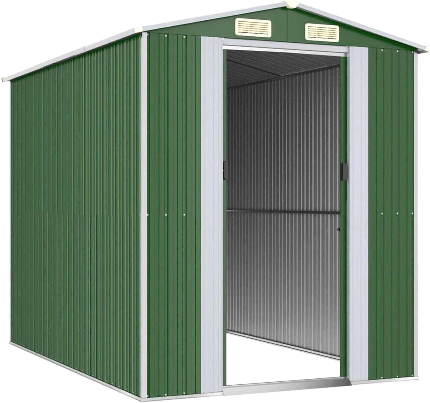 Abri de jardin en acier galvanisé vert 192 x 274 x 223 cm Abri de jardin extérieur pour rangement d'outils