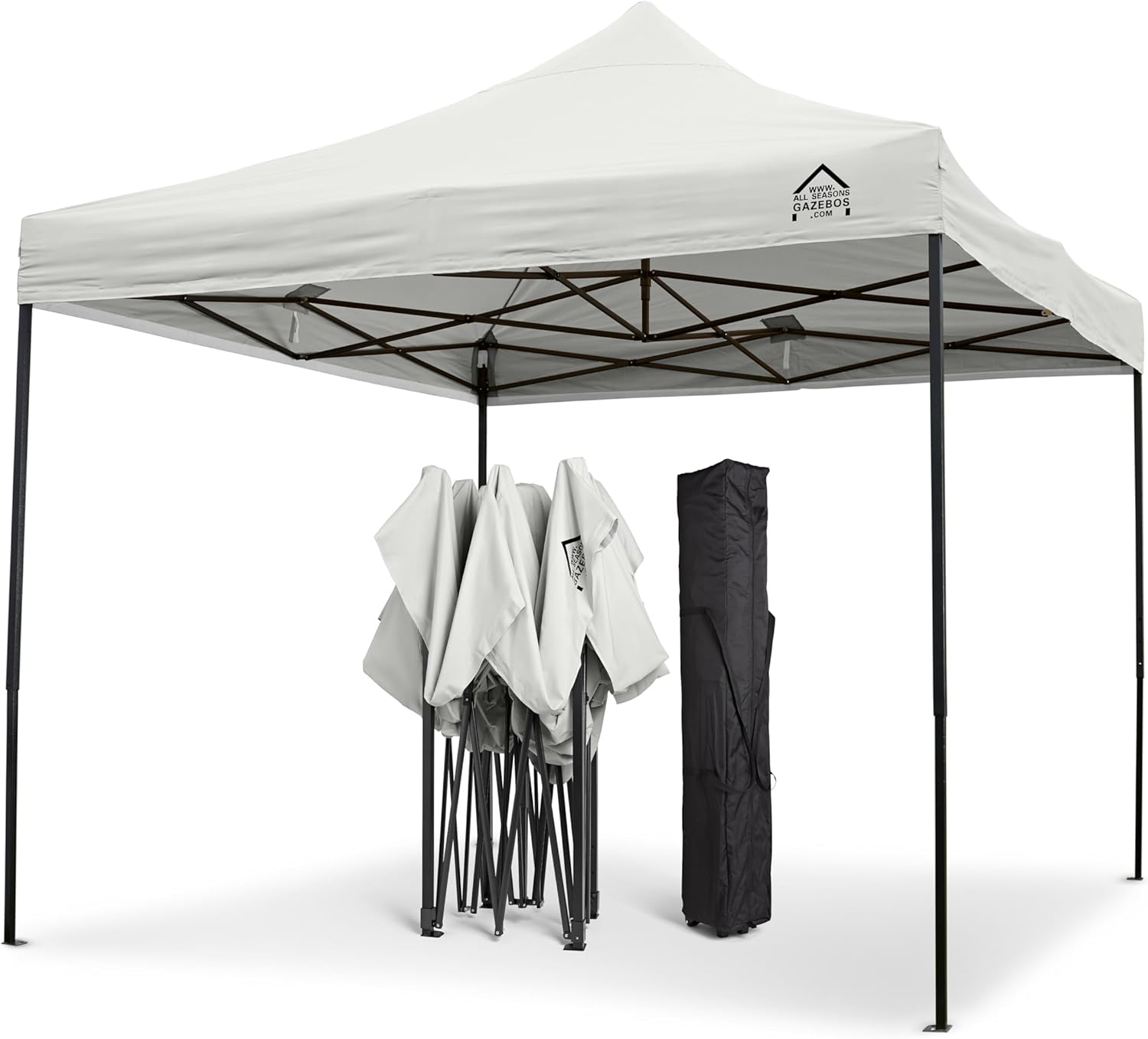 jardinite - Pop-up tonnelle série 3x3m - blanche, 100% imperméable